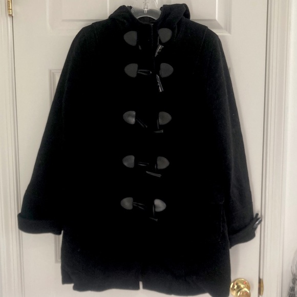 Black wool and cashmere coat - Picture 1 of 7